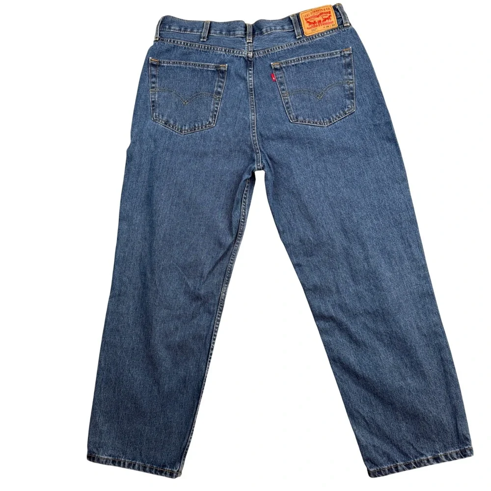 Levis 550 Relaxed Fit Tapered Leg Blue Denim Jeans Mens 38x30 (36x29 Medium Wash
